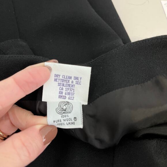 Vtg Anne Klein Womens Straight Skirt Medium 100%‎ Wool Midi Made in USA Classic - Picture 6 of 7